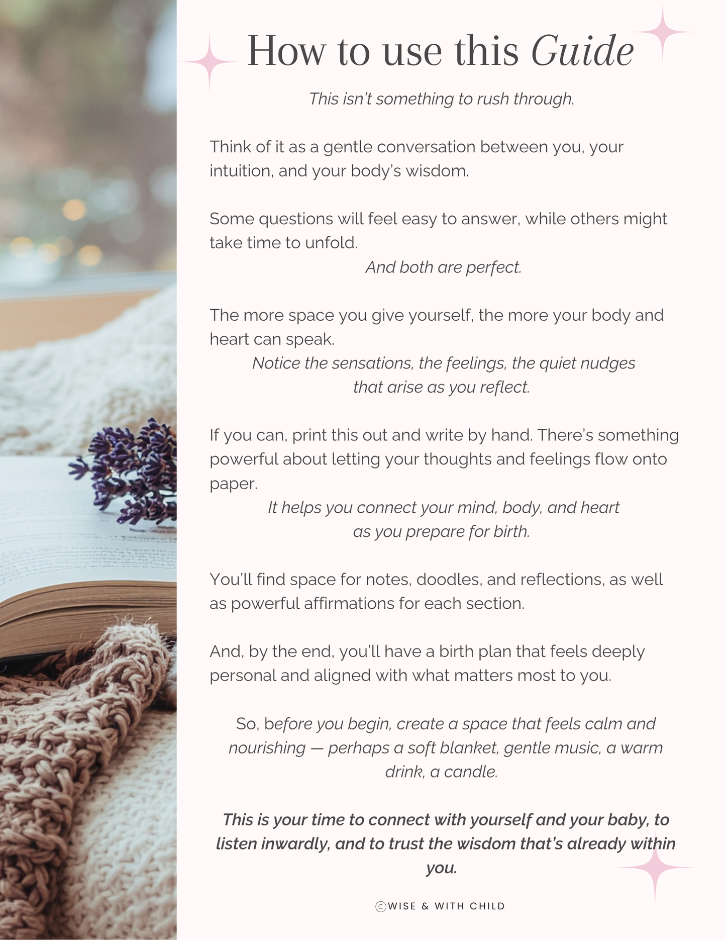 The Intuitive Birth Guide & Planner - A gentler way to prepare for birth: informed, involved and guided by what matters to you.